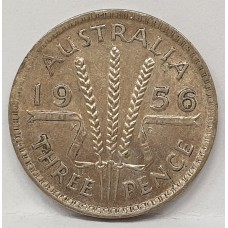 AUSTRALIA 1956 . THREEPENCE . UNCIRCULATED